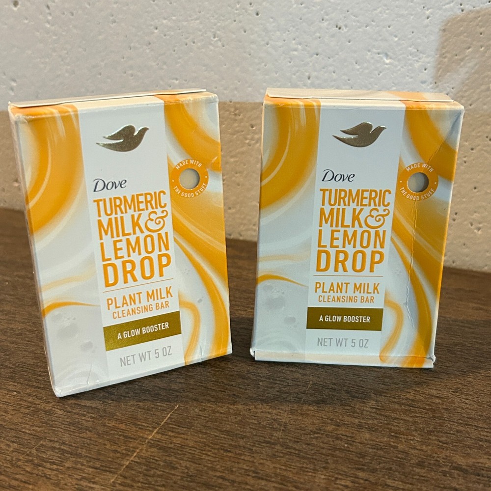 Dove Turmeric Milk & Lemon Drop Plant Milk Cleansing Bar Soap 5 oz.