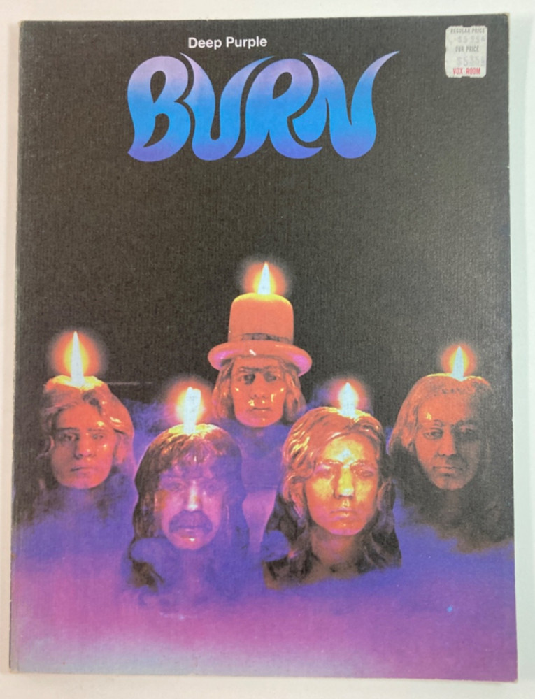Deep Purple Burn Sheet Music Song Book 1974 Guitar Piano Lyrics Chord