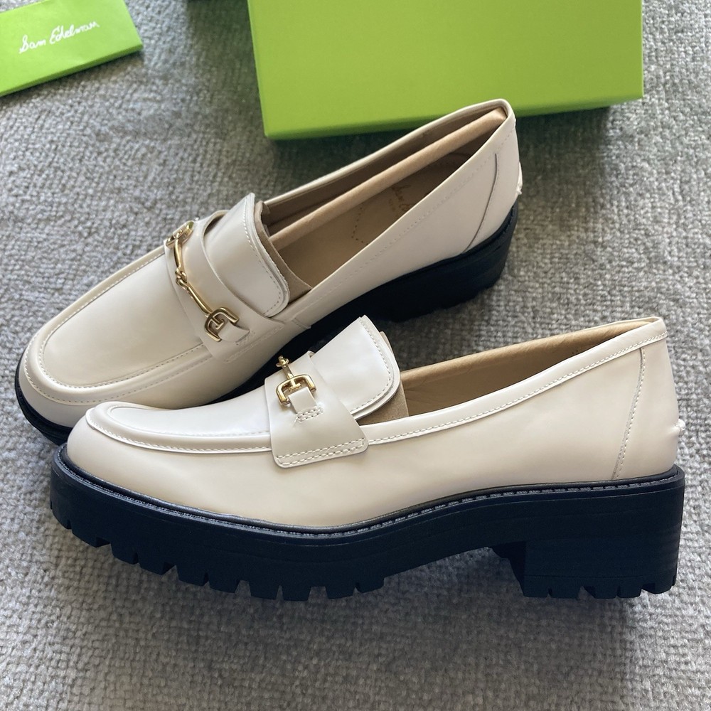 Tully White Shiny Loafers Sandals for Women Size 7.5 M