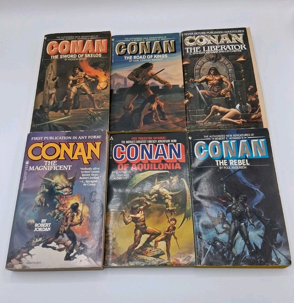 Vintage Conan Paperback Books Lot Of 6