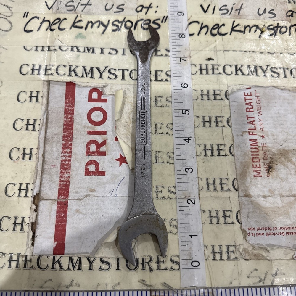 Williams 1729 SUPERRENCH Double Open End Wrench 5/8 x 3/4 Chrome Made in USA