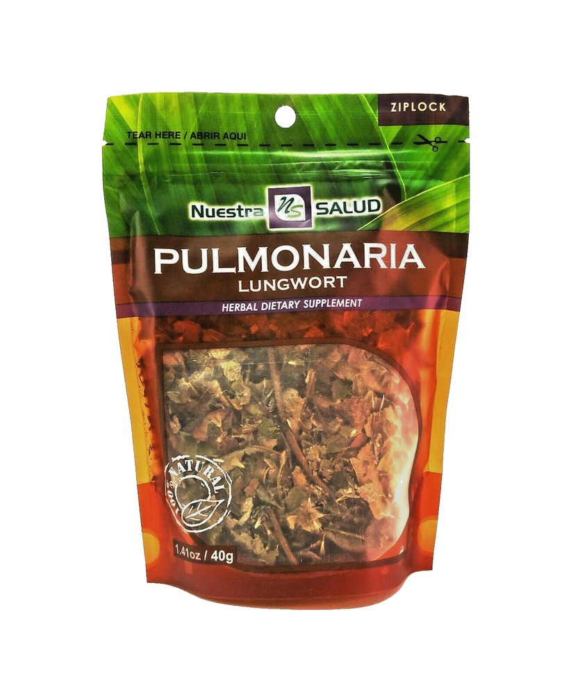 Lungwort Tea Pulmonaria Herbal Infusion Tea  (40g) Respiratory Support Zip lock