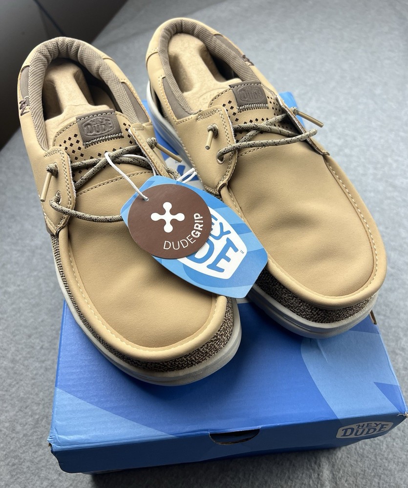 Hey Dude Men’s Slip On Welsh Grip Size 9 Classic Shoes Morel Brown New With Box