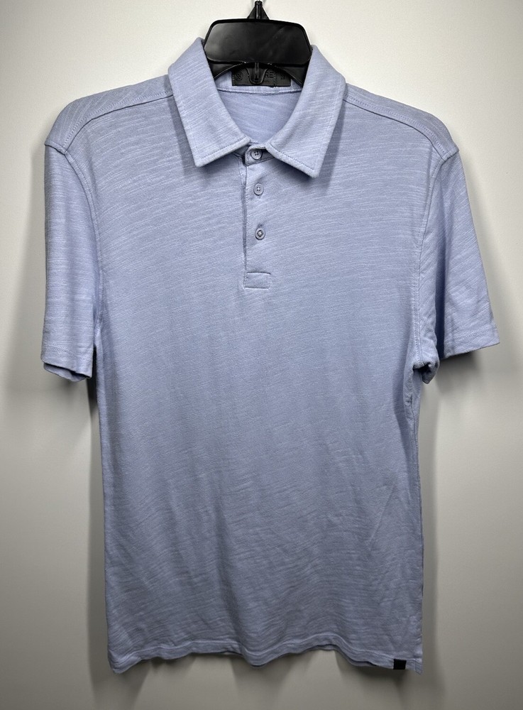 G Fore Men’s Polo Shirt Blue Lightweight Stretch Golf Shirt Size M