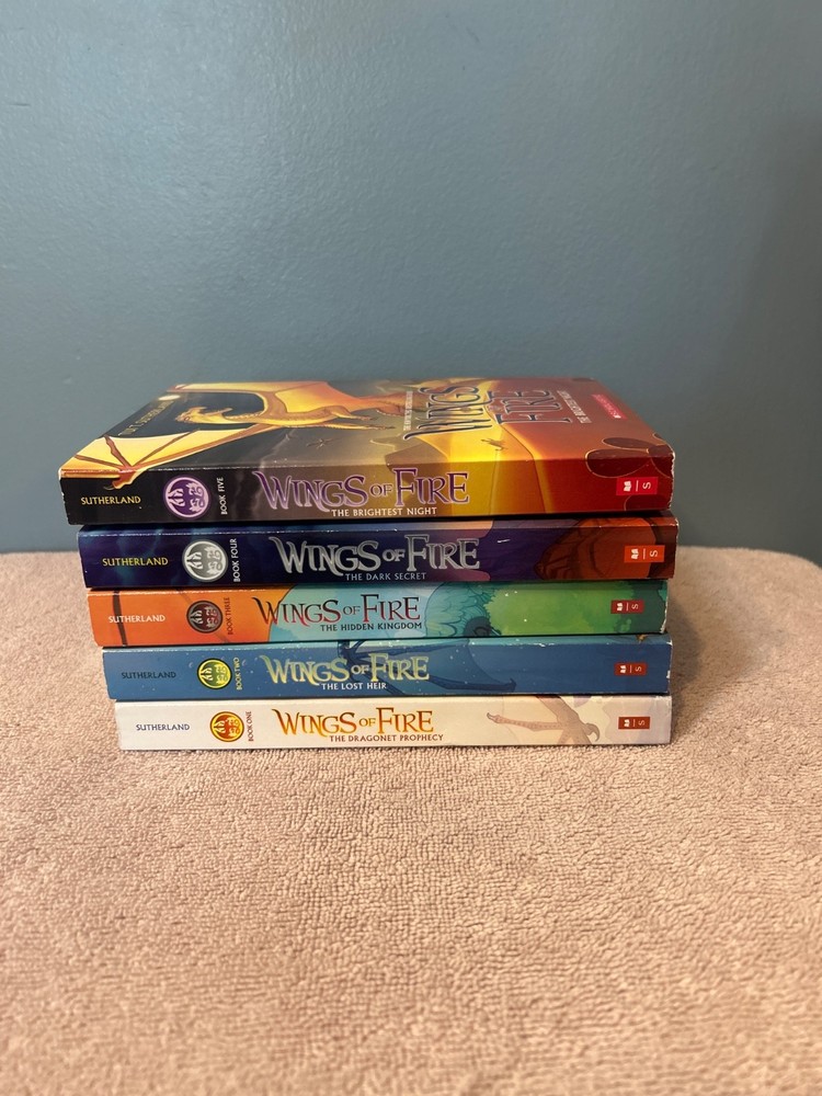 Wings of Fire Paperback Books 1–5 Set by Tui T. Sutherland | Dragonet Prophecy