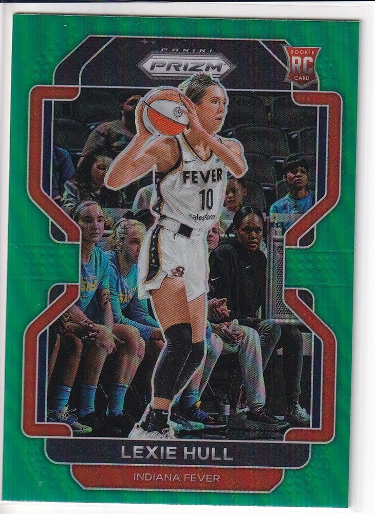 Lexie Hull RC - 2022 Panini Prizm WNBA - Green Prizm #186 - Indiana Fever