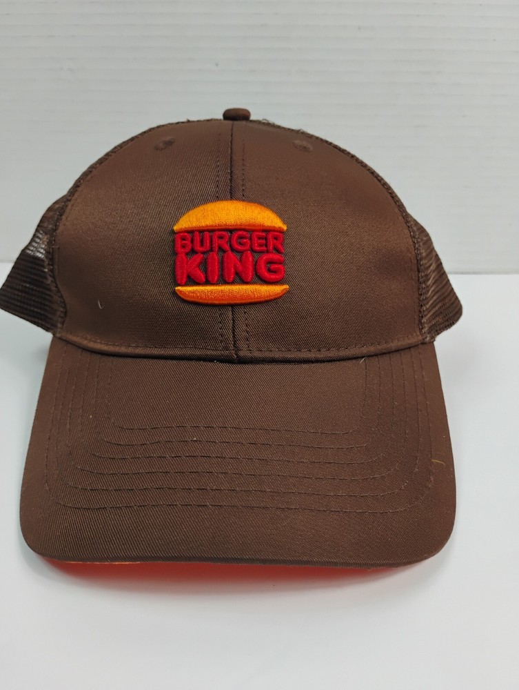 Burger King Embroidered Brown Mesh Snapback Trucker Hat OS Adjustable