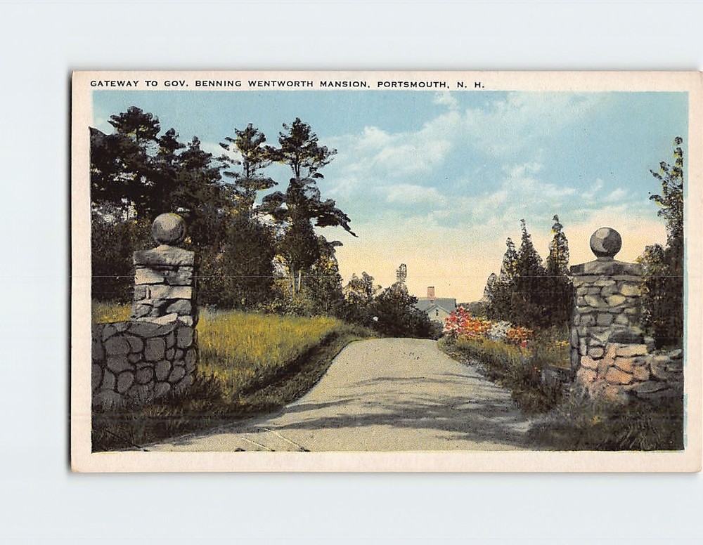 Postcard Gateway To Gov. Benning Wentworth Mansion Portsmouth New Hampshire USA