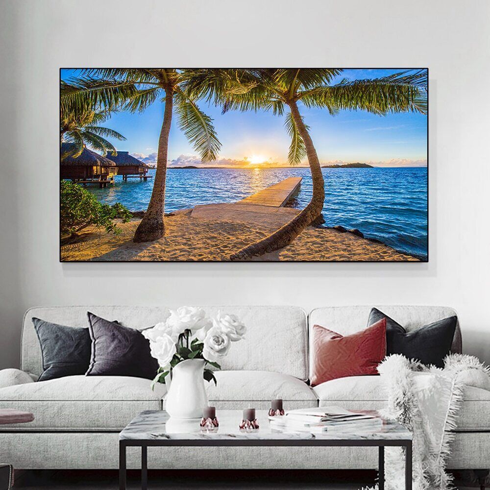 Sea Beach Canvas Painting Landscape Canvas Wall Art Print Art Home Décor Posters