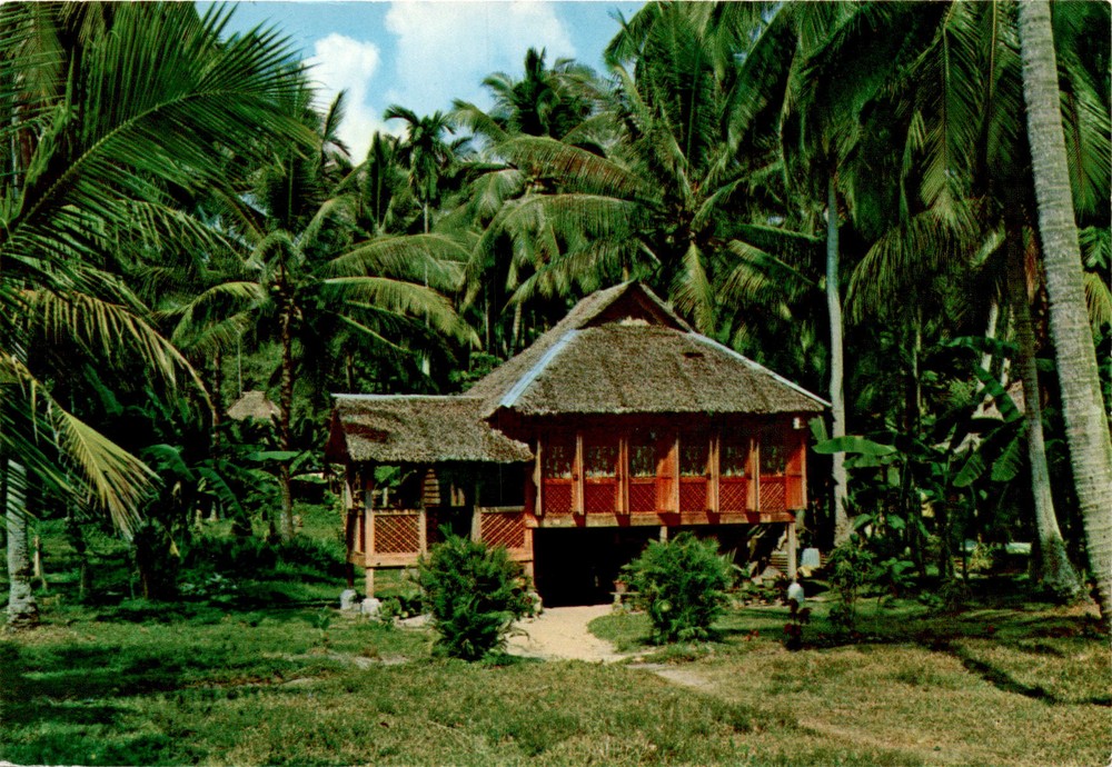 Malay Kampong, Singapore. Postcard