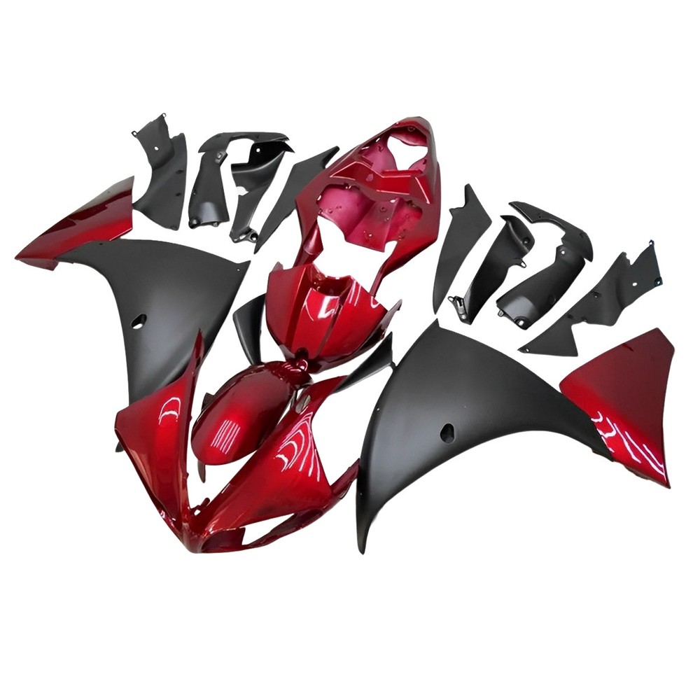 Matte Black Red Bodywork Plastic for Yamaha YZF1000 R1 2009 2010 2011 Fairings