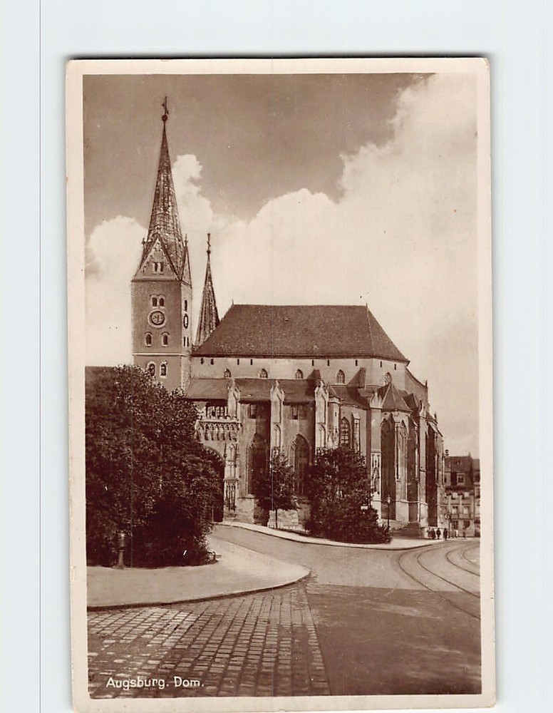 Postcard Augsburg Cathedral Germany