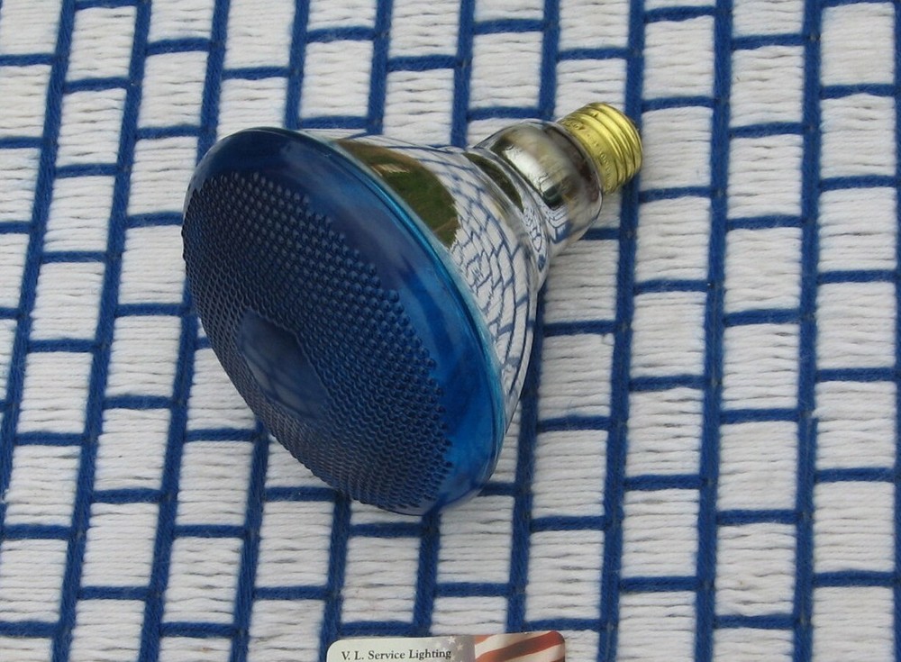 NEW 100 WATT 120v BLUE BR38 outdoor flood 100w LIGHT BULB PAR38 Philips 100BR38