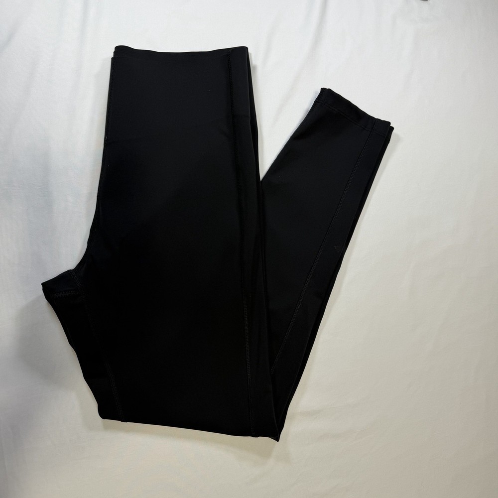 PINK ACTIVE Women's Black High Rise Ankle Leggings L Elastic Waist Stretch