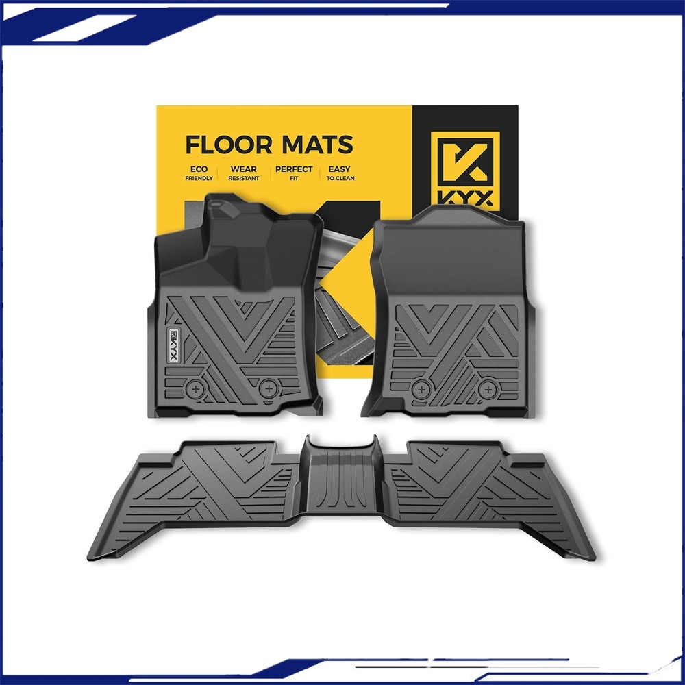 All-Weather TPE Rubber Floor Mats for 2018-23 Toyota Tacoma Double Cab