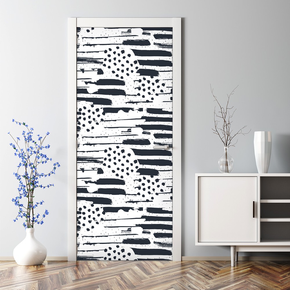 Abstract repeat pattern Painting Adhesive Door sticker Decal Decor Decal Decor