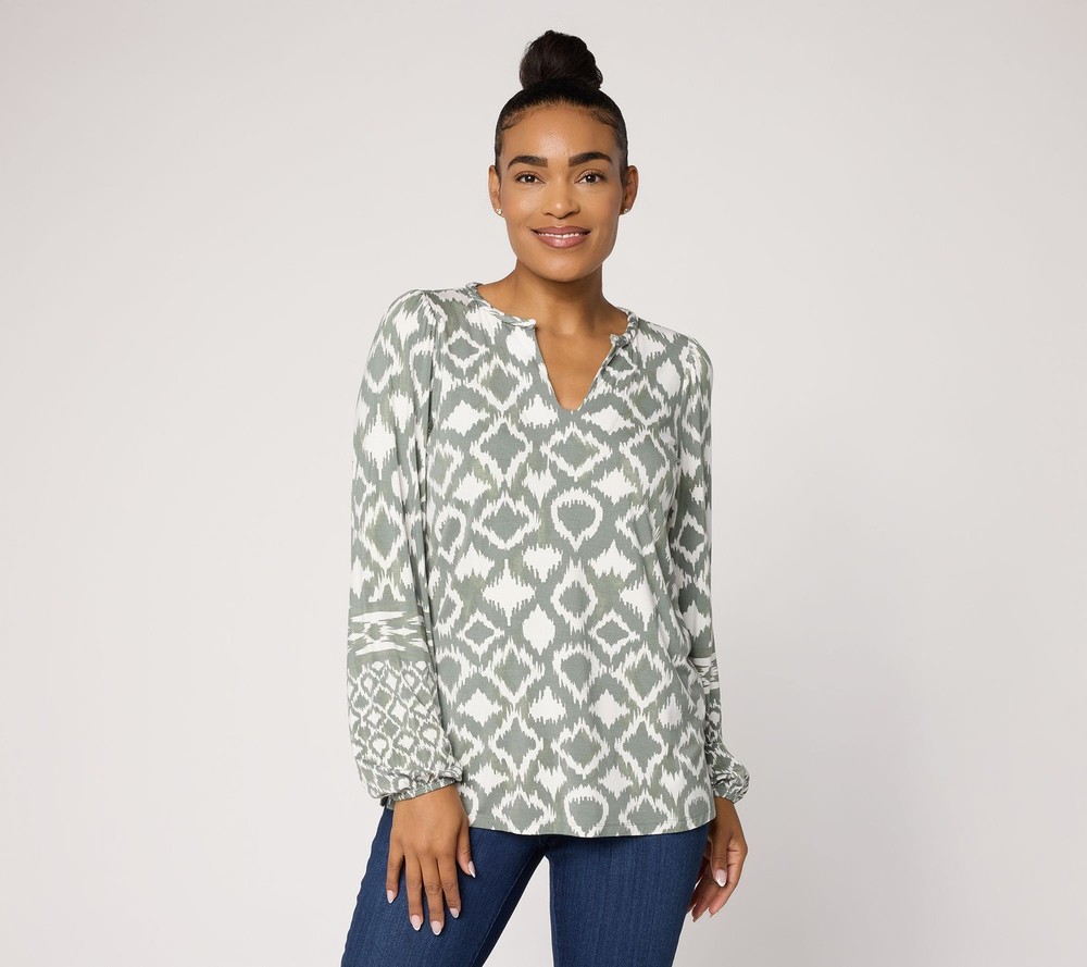 Belle by Kim Gravel Women's Top Plus Sz 2X Make Your Multi-colored A733784
