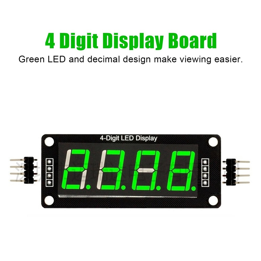 Digital Tube Display Module LED 4 Digit 7 Segment 0.56in TM1637 Drive Chip Green