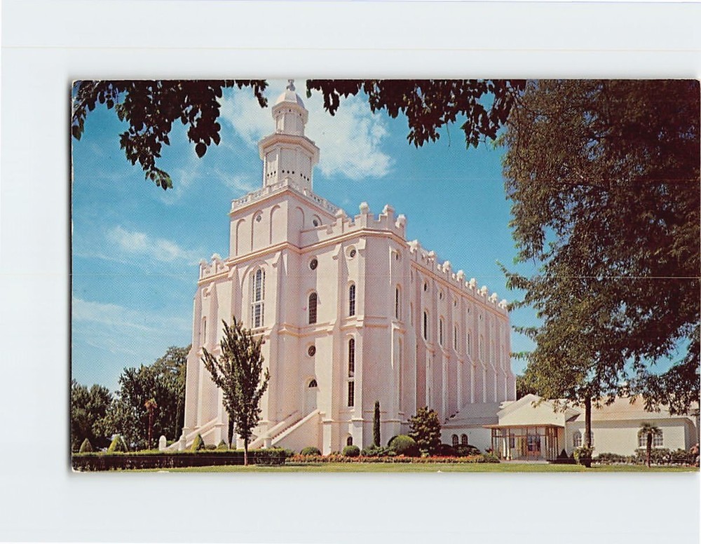 Postcard Mormon Temple St George Utah