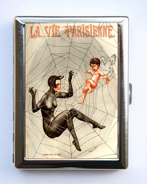 Cigarette Case id case Wallet La Vie Parisienne Spider Web Angel