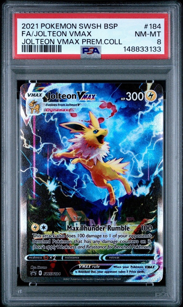 Jolteon VMAX SWSH184 Black Star Promo Pokémon Sword & Shield Promo PSA 8