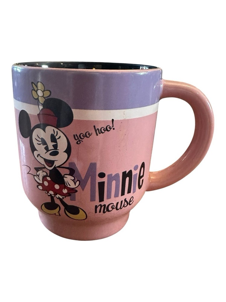 Disney Store Minnie Mouse Pink & Lavender Ceramic Coffee/Tea Mug