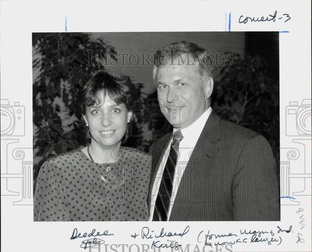 1988 Press Photo Lawyer Richard King and wife Deedee at a concert - lra74795