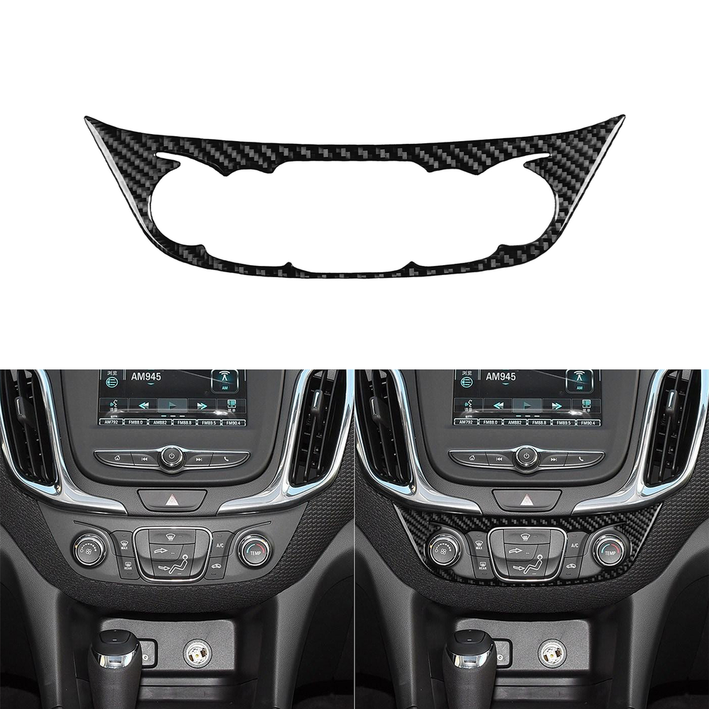Real Carbon Fiber CD Panel Cover Trim for 2018-22 Chevy Equinox  