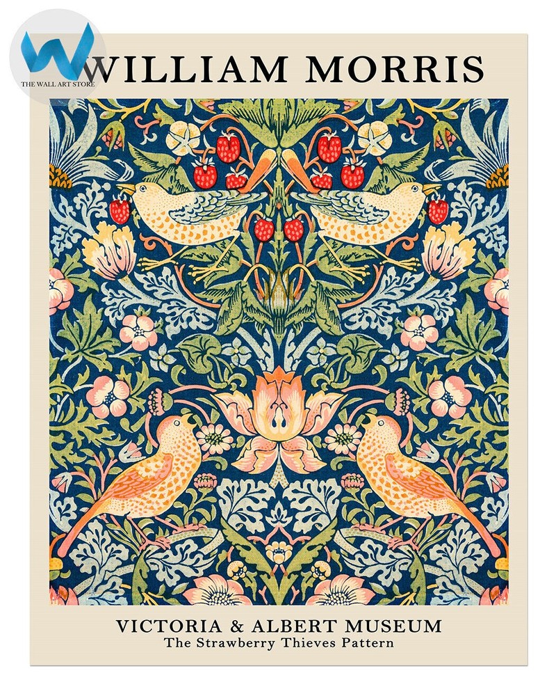 William Morris Strawberry Thieves Poster Floral Wall Art 12X16/16X20/18X24/24X36