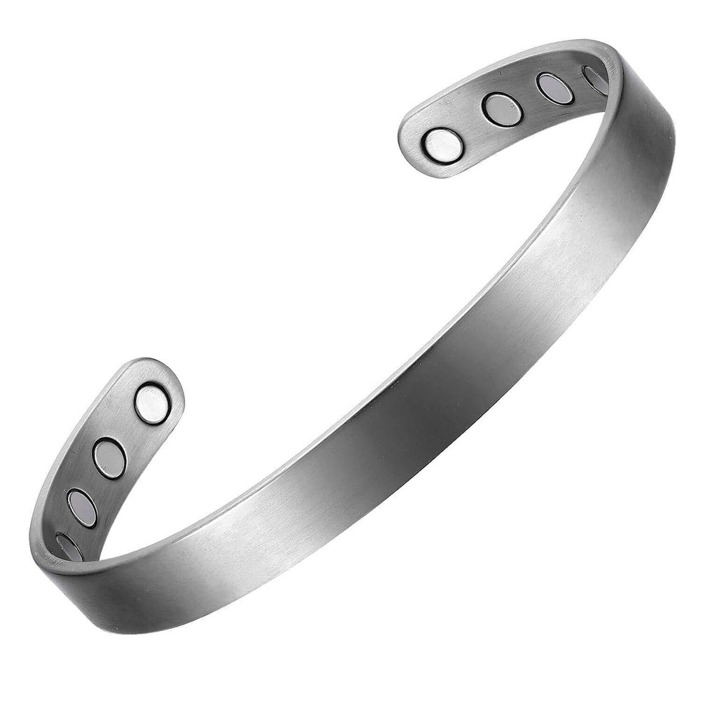 Gorgeous Silver Titanium Magnetic Bracelet Men Arthritis Pain Energy Balance RX