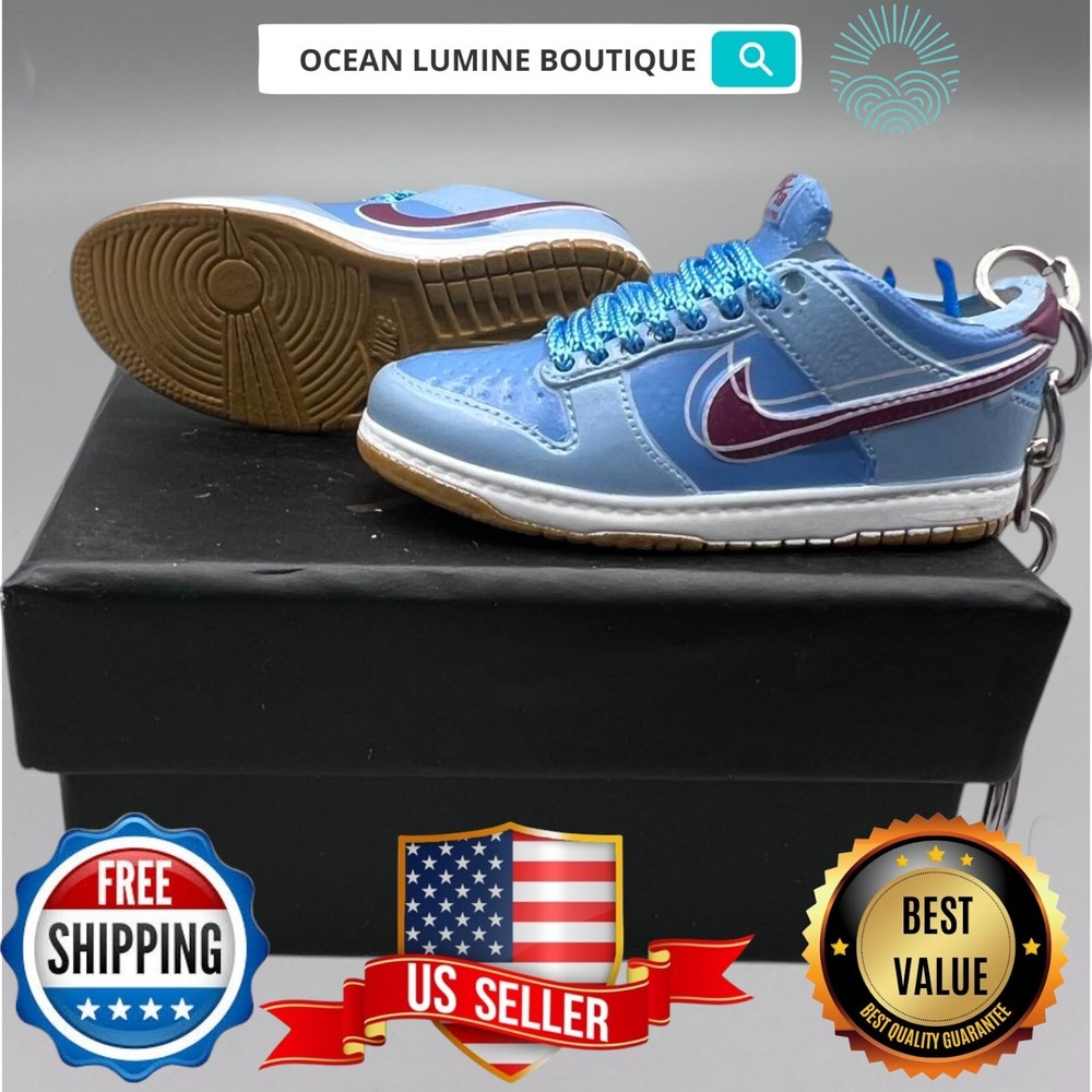 SB DUNK 3D Mini Sneaker Keychain, Jordan Sneaker Collectible, Box Options