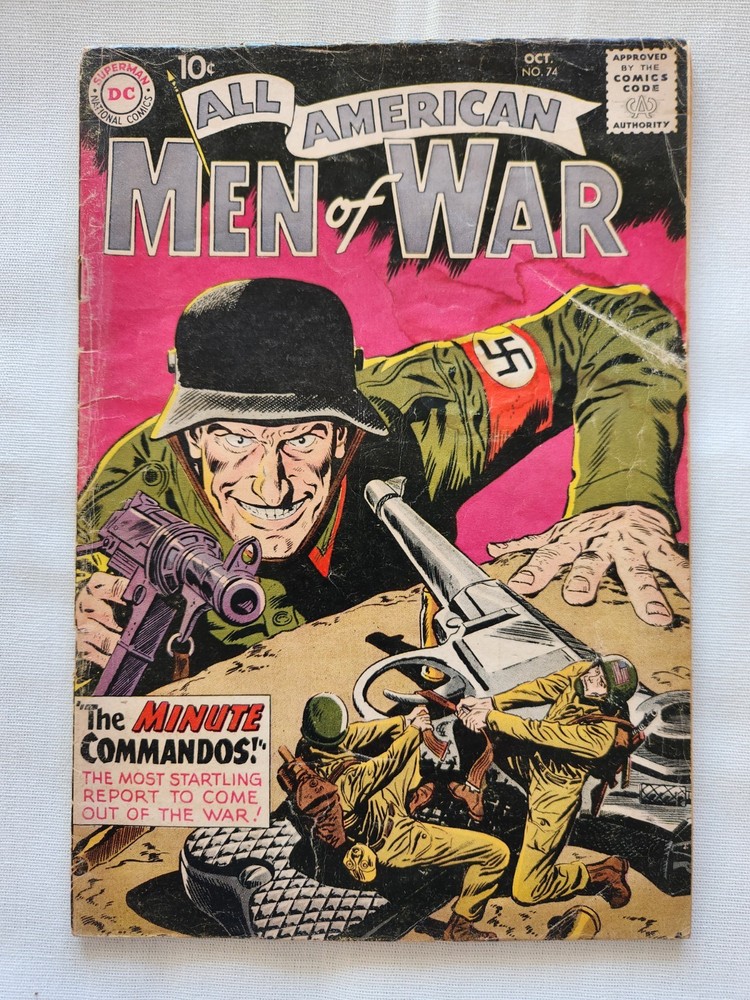 All-American Men of War #74 (Oct 1959) DC Comics Silver Age War – “The Minute Co