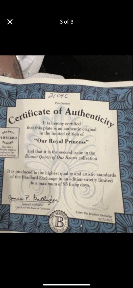 Princess Diana 'The People’s Princess’ Memorial Collector Plate