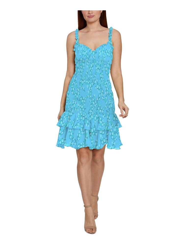 BCBGENERATION Womens Blue Sleeveless Above The Knee Party Body Con Dress 14