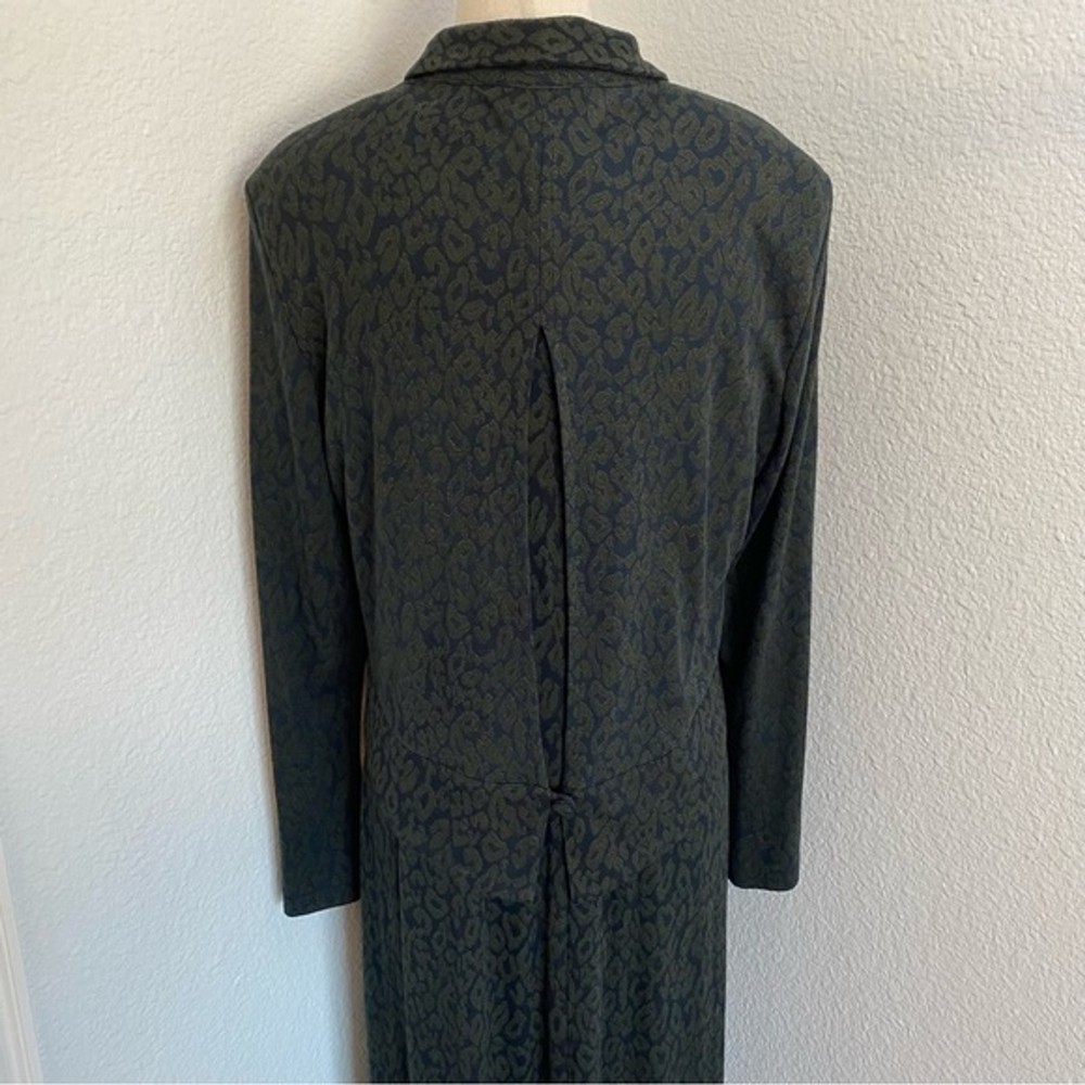 Karin Stevens Unique 2 Piece Dress Jacket Black Brown Maxi Rare Cut Out Sexy 16