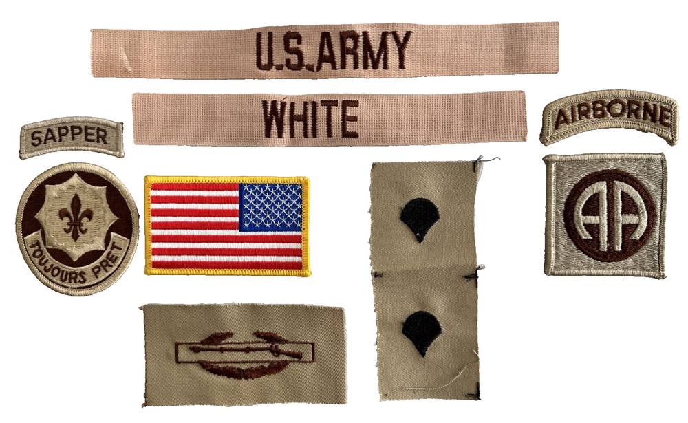 10 US Army Patch Set DCU Desert Uniform Lot 82nd Airborne 2nd Cavalry USA