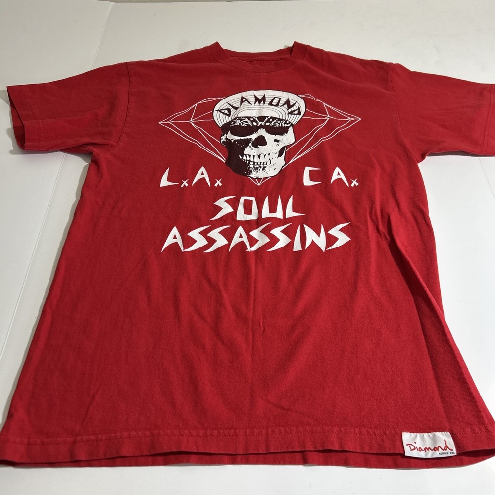 Diamond Supply Co L.A.CA Soul Assassins Tshirt Red Size Medium