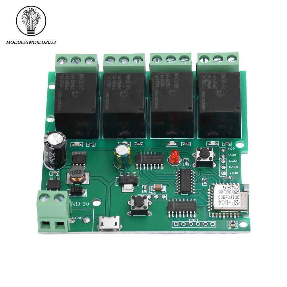 DC 5-32V 4 Channel  WiFi Wireless Delay Relay Switch Remote Control Smart APP US