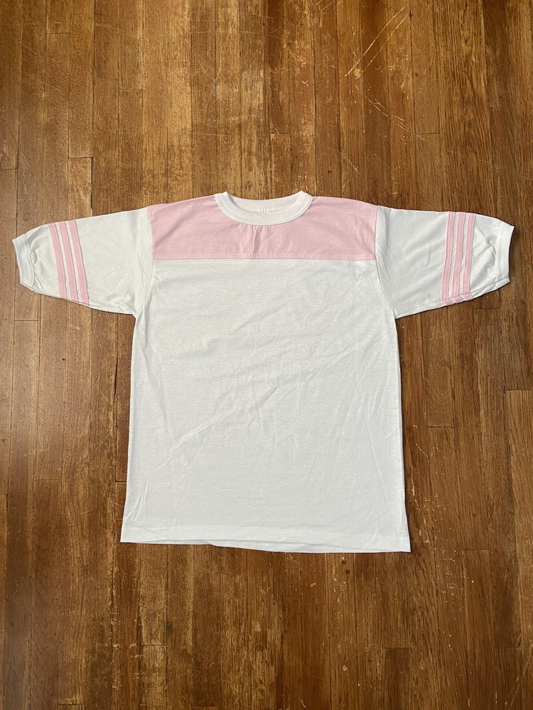 Deadstock Vintage 80s Single Stitch Classic Retro Ringer T-Shirt Adult Large USA