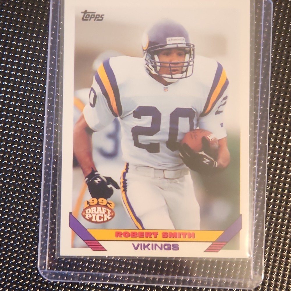 Topps 1993 Robert Smith Draft Pick #538 Minnesota Vikings NFL Football Card