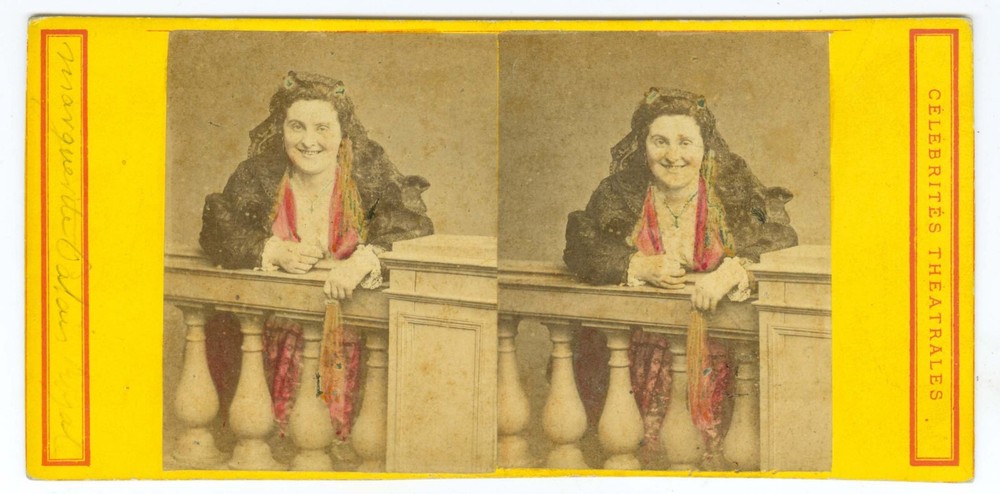 D0173~ FRANCE - Marguerite Templey actress Royal Theatre Paris Stereoview
