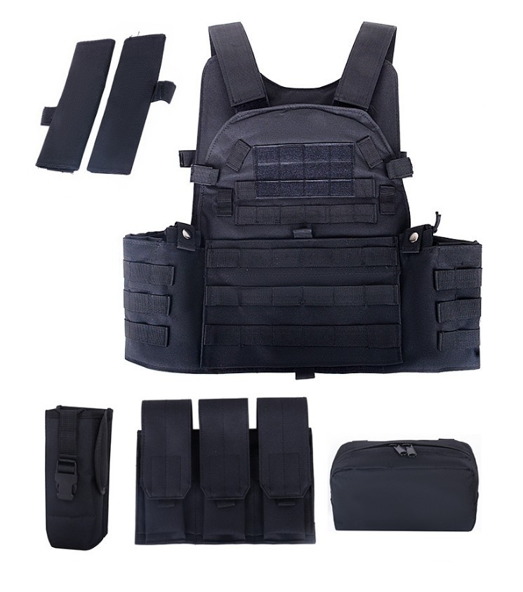 Tactical MOLLE Plate Carrier Adjustable Vest For Training/Airsoft/Hunting