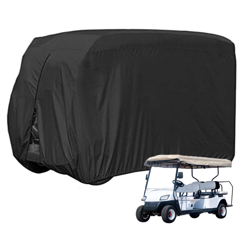 Waterproof 6-Passenger Golf Cart Cover Fits EZ GO Club Car Yamaha 138x48x66 Black