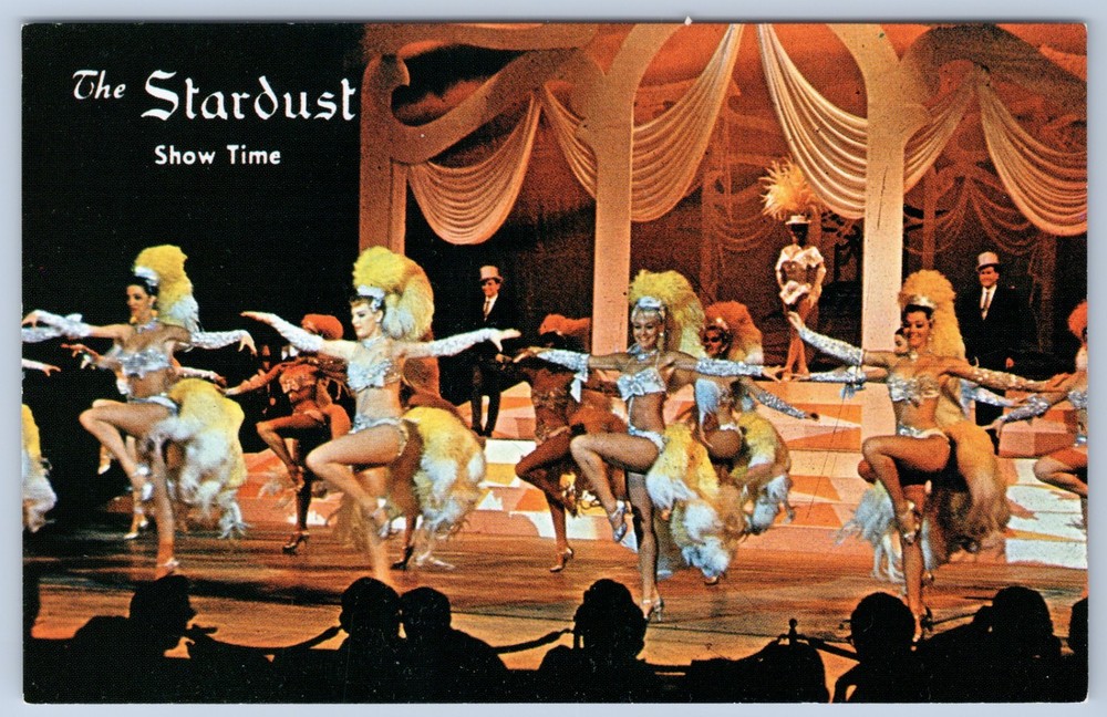 NV Las Vegas The Stardust Hotel Lido de Paris Revue Show Dancers Chrome Postcard