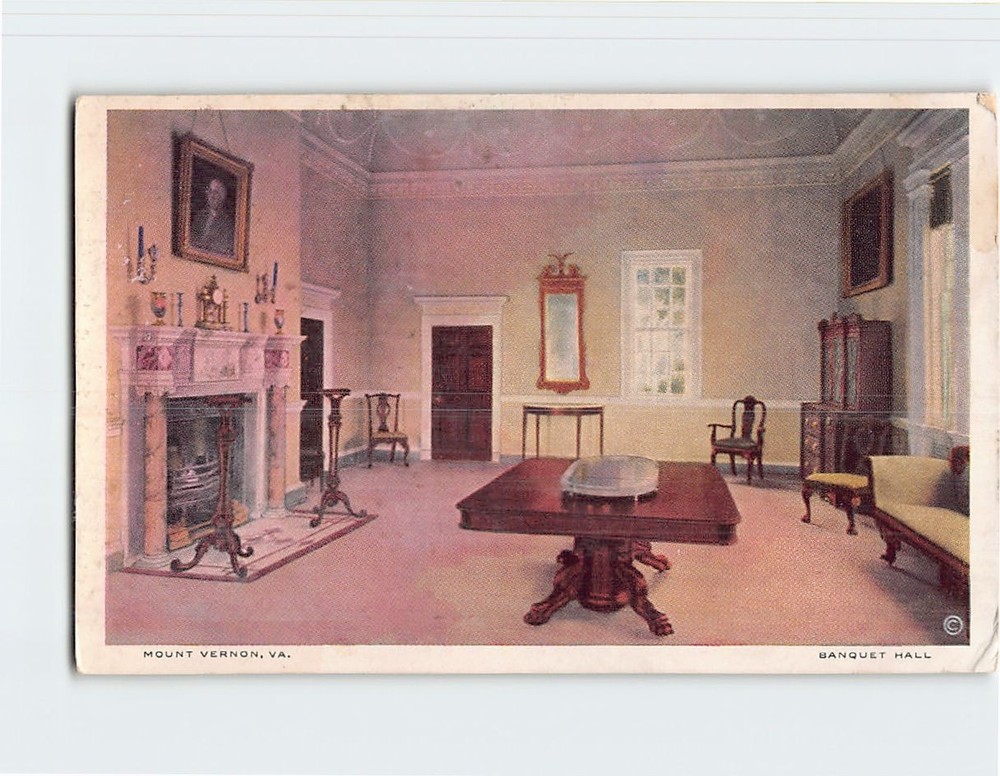 Postcard Banquet Hall Mount Vernon Virginia USA