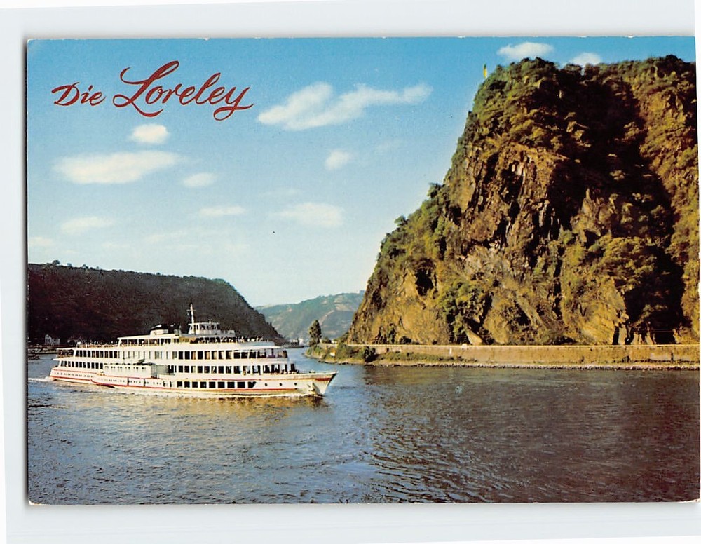 Postcard Loreley Rock On The Rhine Germany