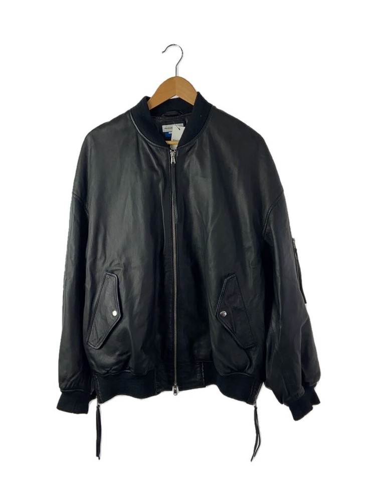 Maison Special Black Sheepskin Leather Blouson Jacket Size 173