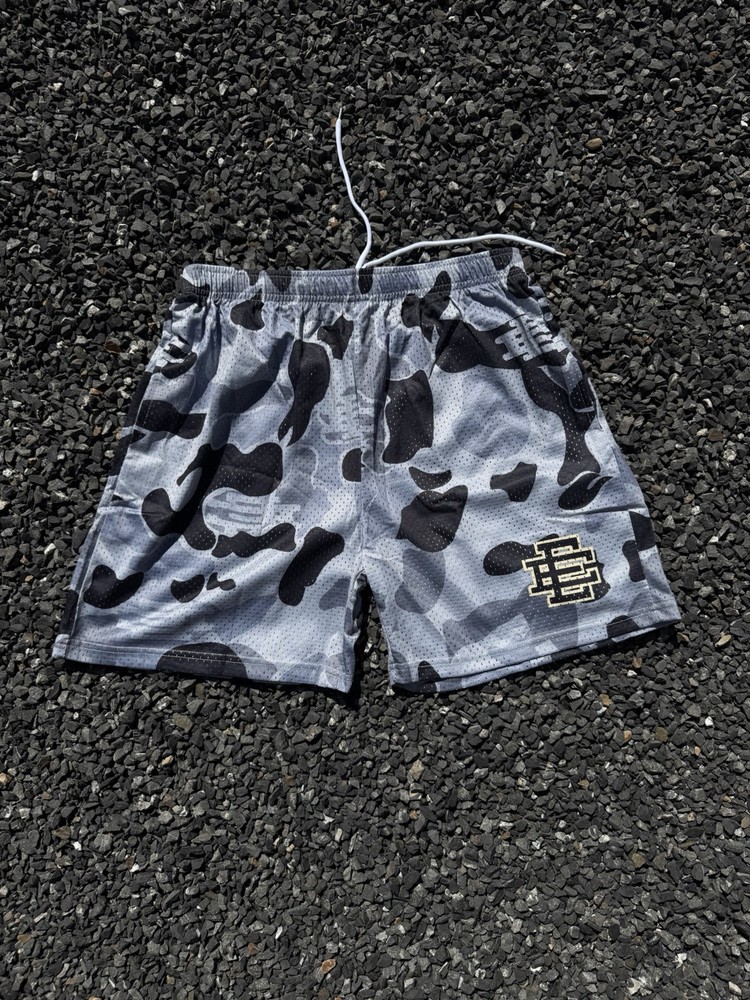 Eric Emanuel Men's Shorts Size Large Grey Camo