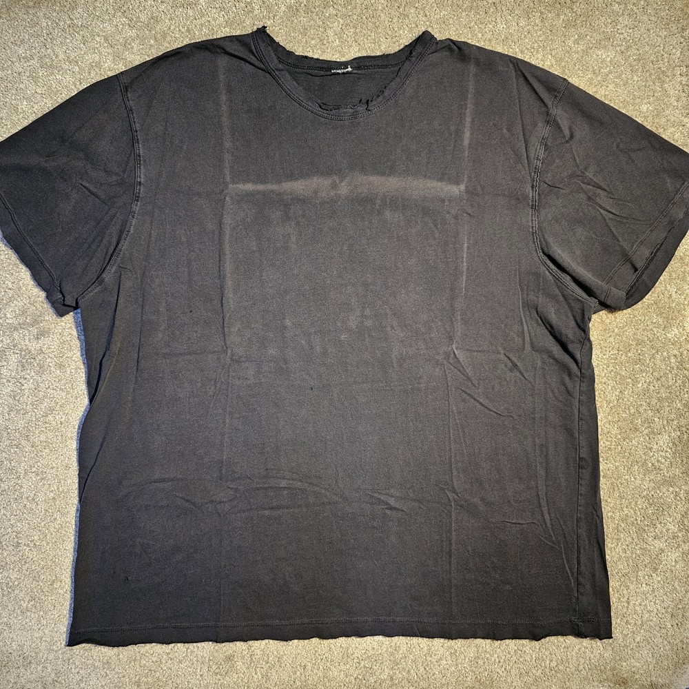 Vtg 90s Y2k Faded Lived In Blank Black Mens XL T-Shirt Skate Sleeze Emo Goth 00s
