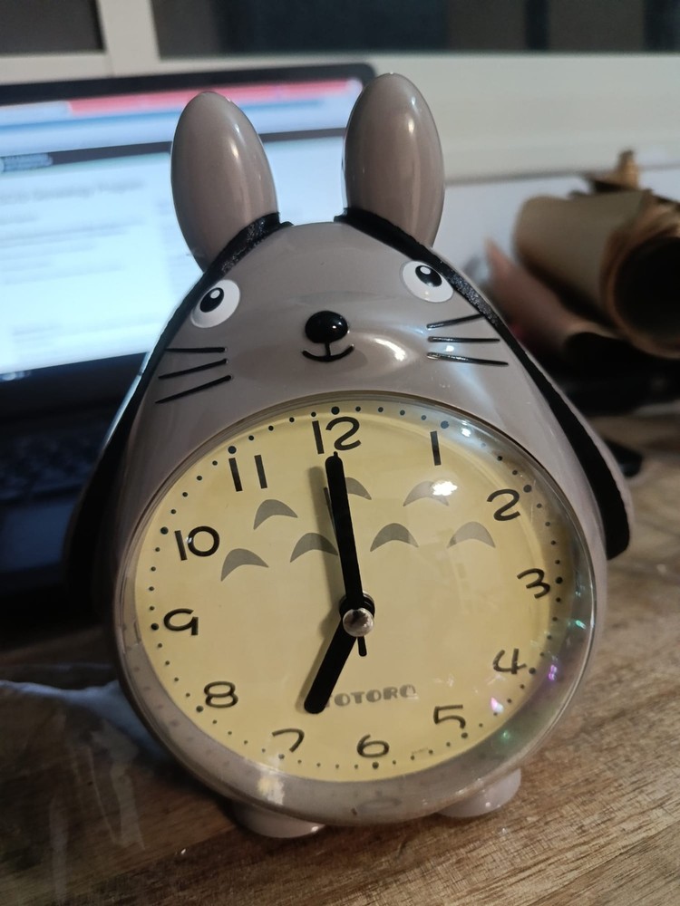 New My Neighbor Totoro Alarm Clock LED Night Light Table Lamp Studio Ghibli Anim